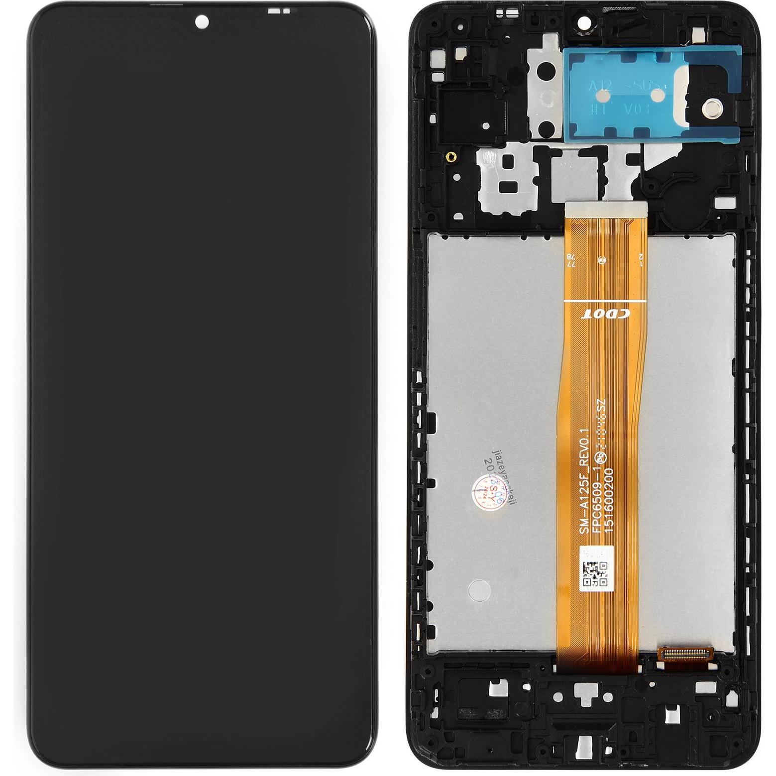 Avizar Ersatzteil Bildschirm + Touchscreen (Inkl. Gehäuse) (Galaxy A12), Mobilgerät Ersatzteile, Schwarz