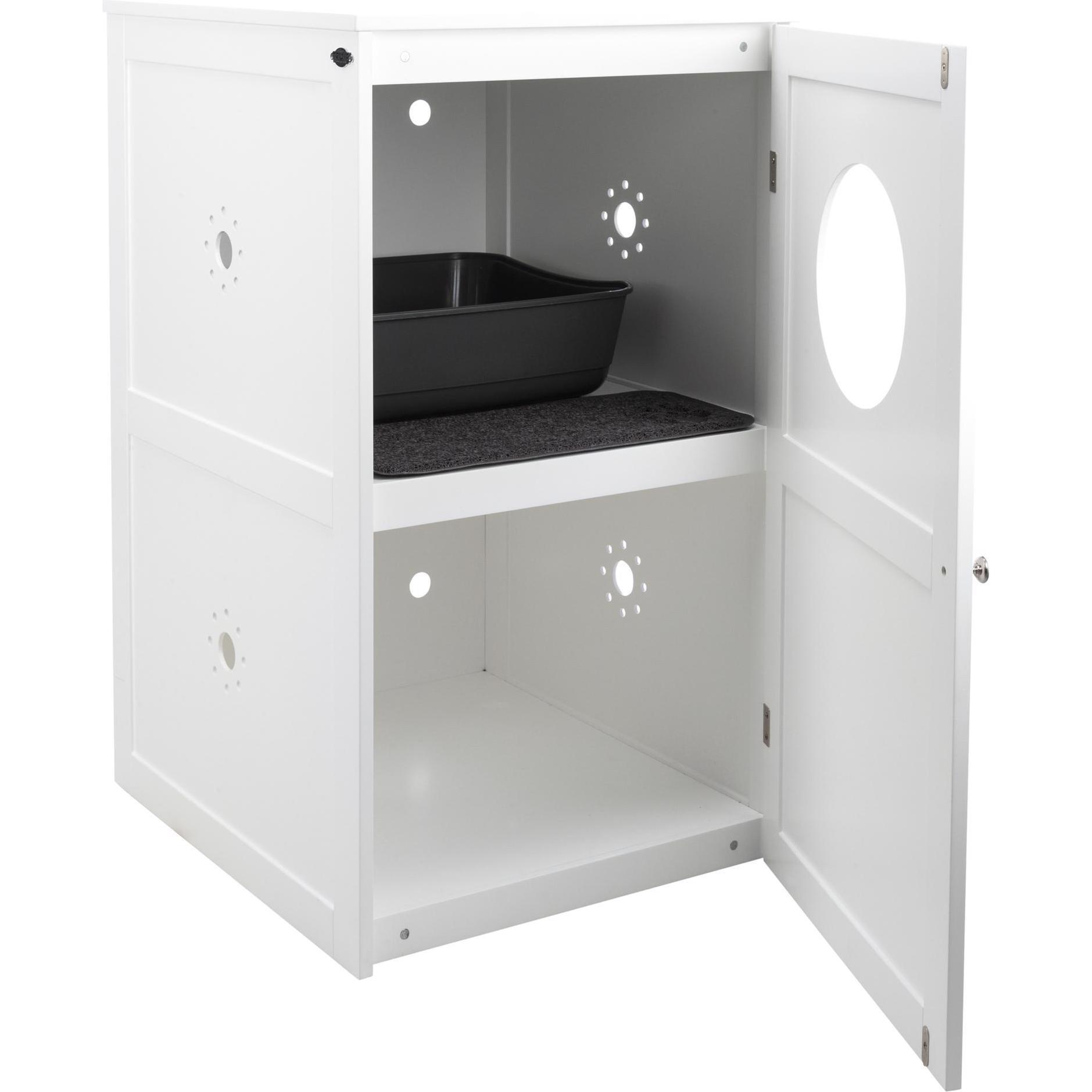 Comparer les prix de Cabane pour chat Trixie avec 2 compartiments pour bac à litière - H 90 x l 53 x P 58 cm