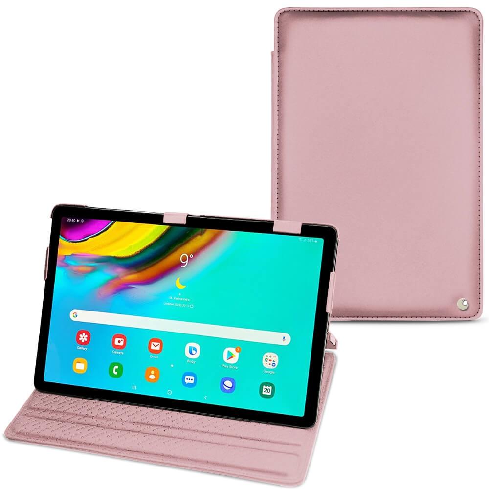 Noreve Lederschutzhülle horizontal (Galaxy Tab S5e), Tablet Hülle, Rosa