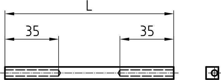 Produktbild Glutz Vierkantstift 5909 HESO (Türgarnitur)