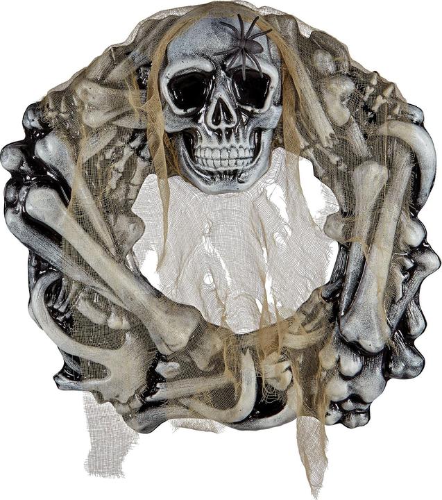 Actual product image Widmann Wall decoration wreath skull (1 pcs.)