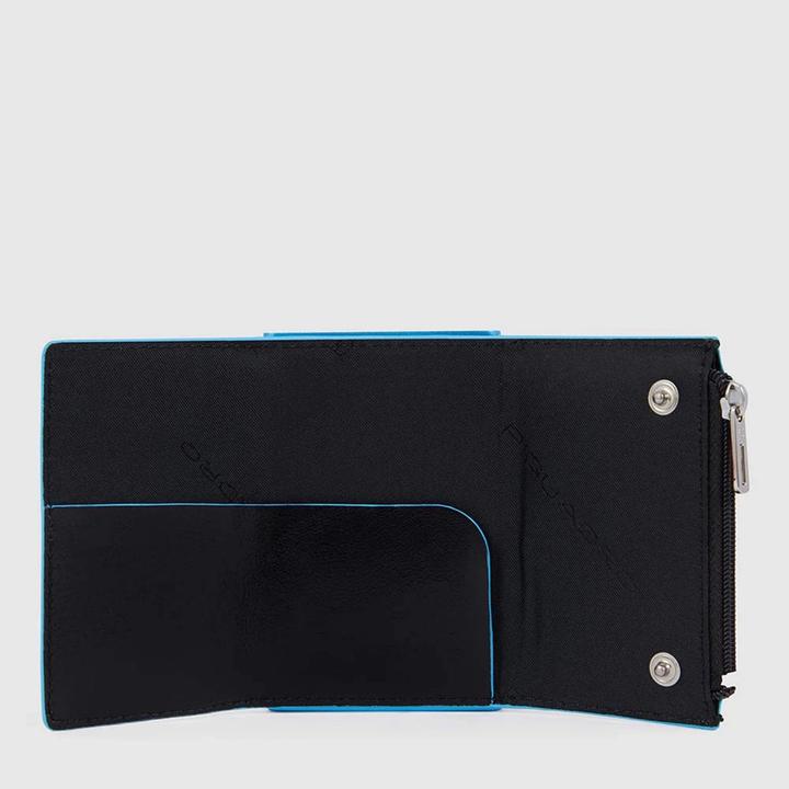 Actual product image Piquadro Blue Square Compact Wallet