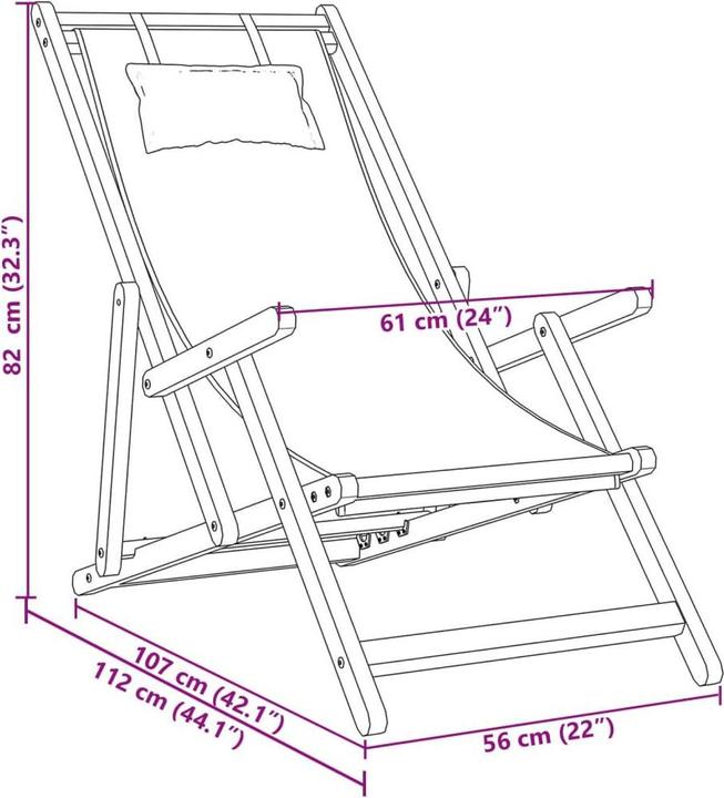 Produktbild vidaXL Strandstuhl