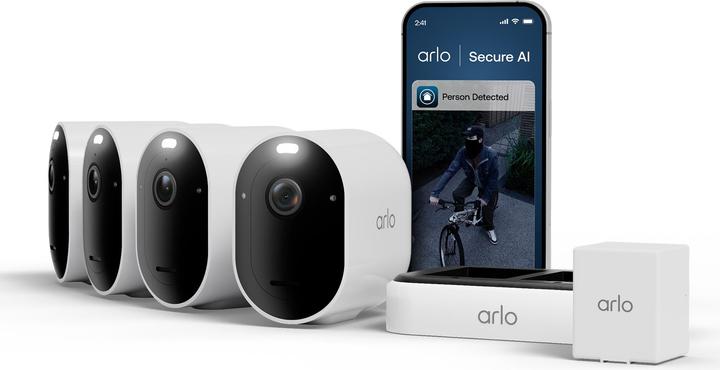 Actual product image Arlo PRO 6 2K+ 4-PACK WITH DUAL CHARGE (2560 x 1440 Pixels)