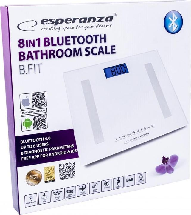 Immagine prodotto Esperanza EBS016W Bilancia pesapersone elettronica quadrata (180 kg)
