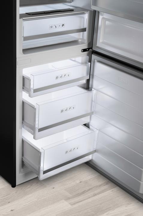 Actual product image Trisa Combi Fridge 377 L, Black Inox (377 l)