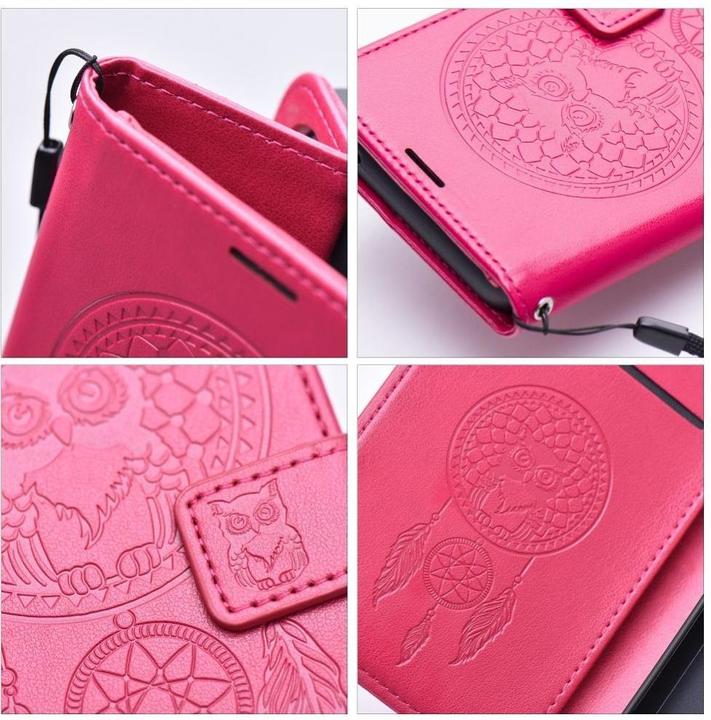 Actual product image OEM Back panel cover MEZZO Book case for SAMSUNG A14 4G / A14 5G dreamcatcher magenta (Samsung Galaxy A14 5G, Samsung Galaxy A14)