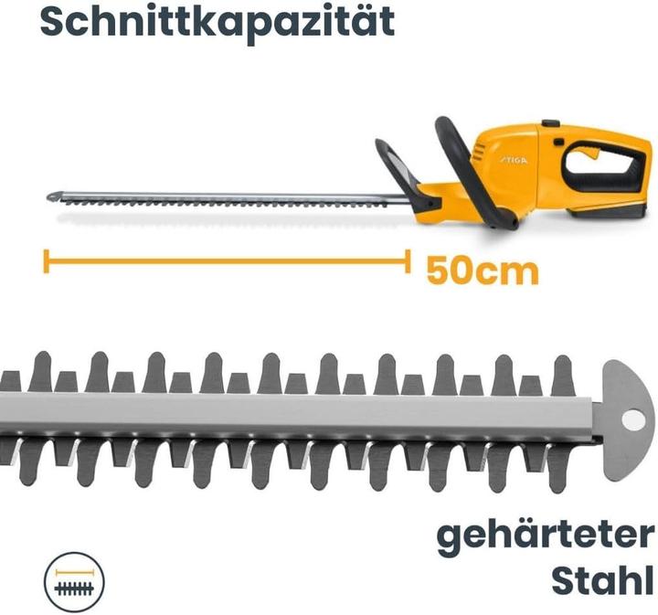 Productafbeelding Stiga HT 100e snoerloze heggenschaar incl. accu, incl. oplader 0,15kW 20V Li-Ion 500mm (Oplaadbare batterij)