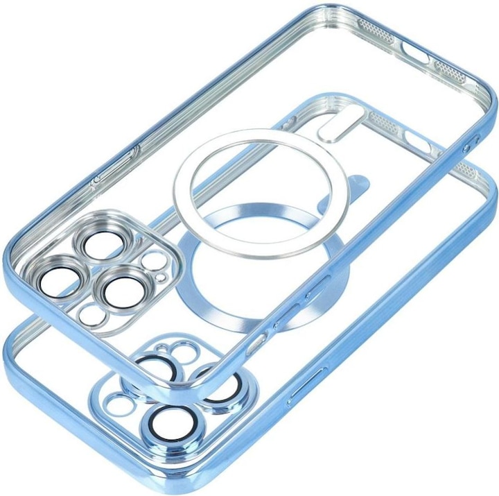 Actual product image OEM Back panel cover ELECTRO MAG COVER case compatible with MagSafe for IPHONE 16 Pro blue (Apple iPhone 16 Pro)