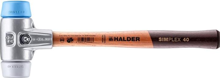 Actual product image Halder Soft faced hammer 185 30mm TPE-soft/TPE-mid AL housing Simplex (345 g)
