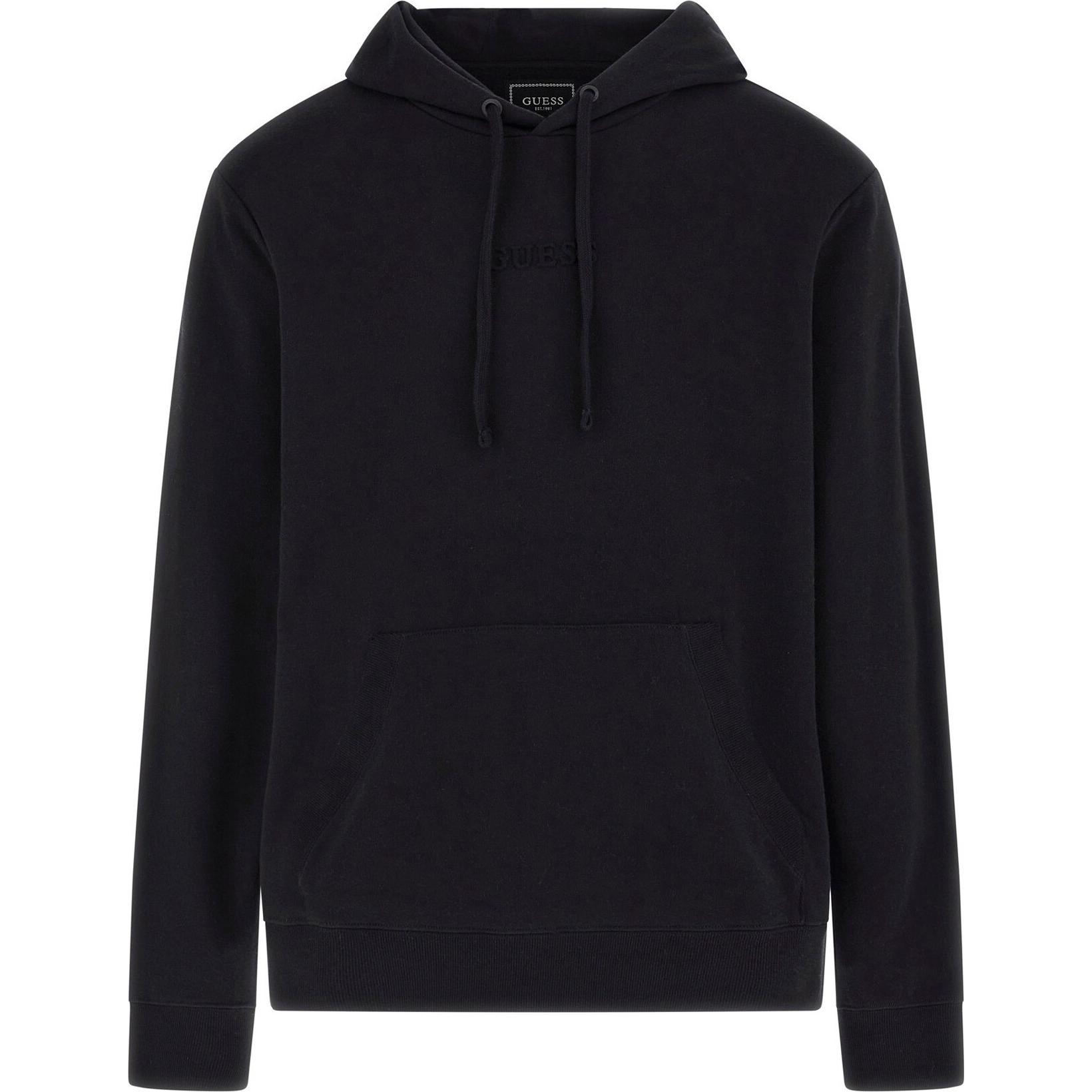 Guess, Herren, Pullover, Roy Embossed, Schwarz, (L)