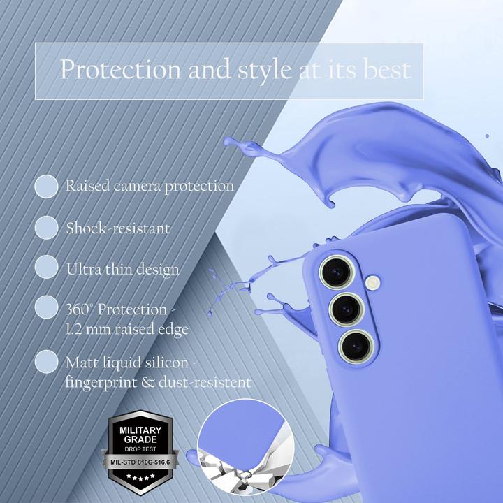 Actual product image Cadorabo Case for Samsung Galaxy S24 FE TPU Liquid Silicone Cover (Samsung Galaxy S24 FE)