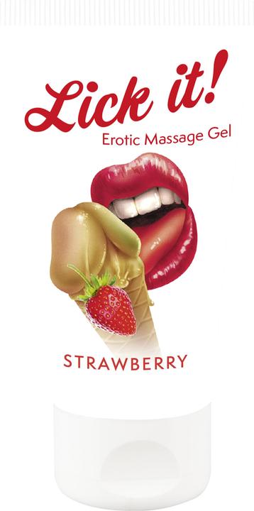 Productafbeelding Lick-it Erotic Massage Gel Strawberry (50 ml)