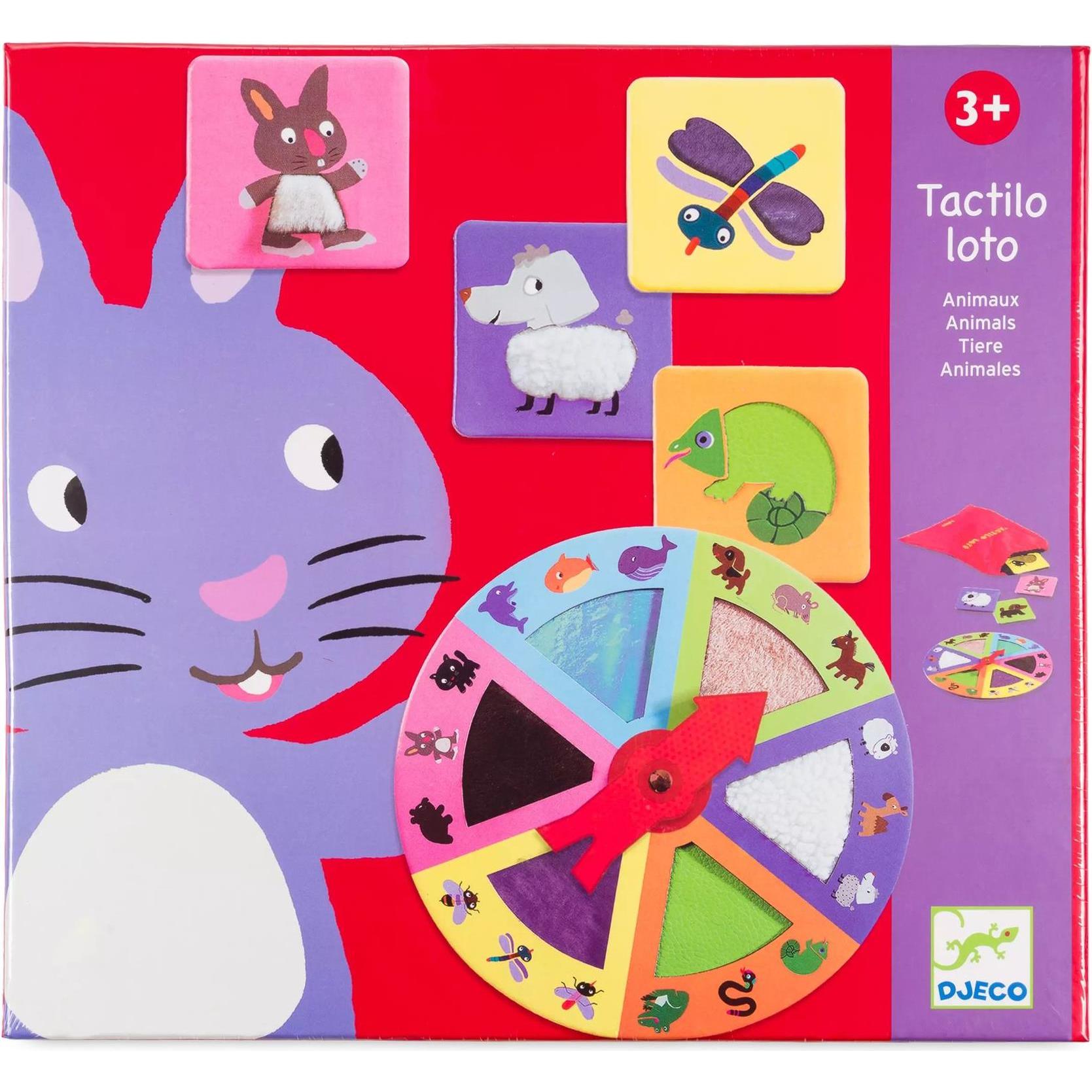 Djeco Lernspiel Tactilo loto (Englisch, Deutsch, Französisch, Italienisch)