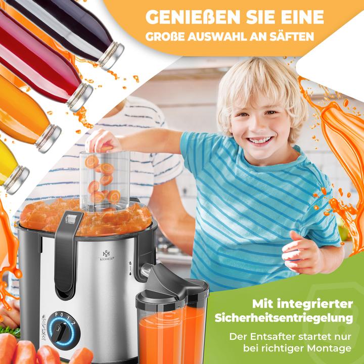Produktbild Kesser Entsafter für Obst und Gemüse (Silber/Schwarz)