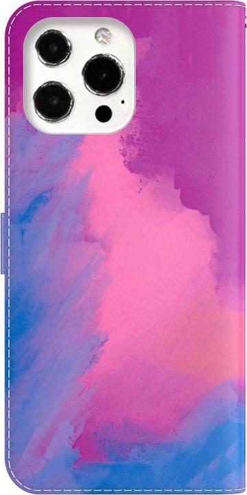 Actual product image Art iPhone 13 Pro book case Case with card slot Pink Purple (Apple iPhone 13 Pro)