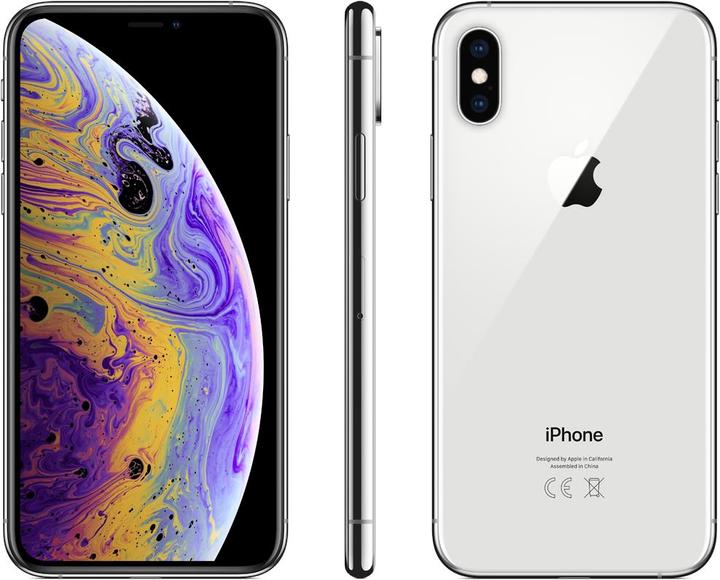 Actual product image Apple iPhone XS (64 GB, Silver, 5.80", SIM + eSIM, 12 Mpx, 4G)