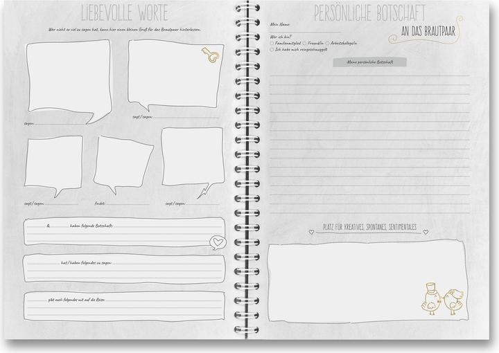 Nutritional values and ingredients Hochzeits-Gästebuch (German, Familia publishing house, 2021)