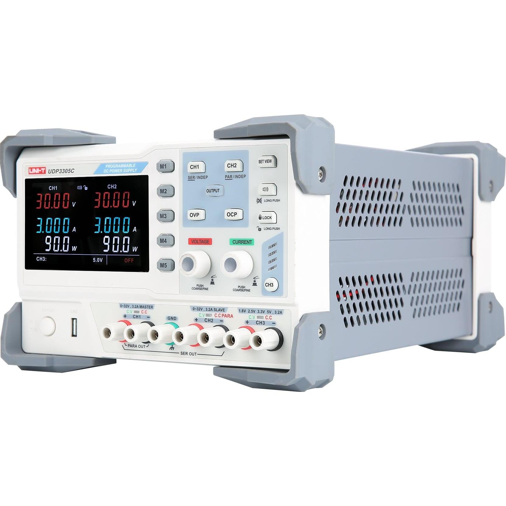 Thumbnail - Uni-T Labornetzgerät UDP3305C, 3-Kanal, RS232, 0...30 V, 0...5 A, 315 W, Labornetzgerät