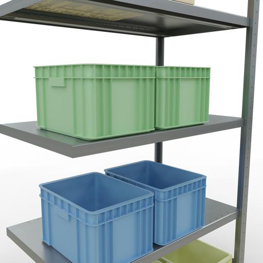 Actual product image Schulte Lagertechnik MULTIplus250 boltless add-on bay system with length bolts