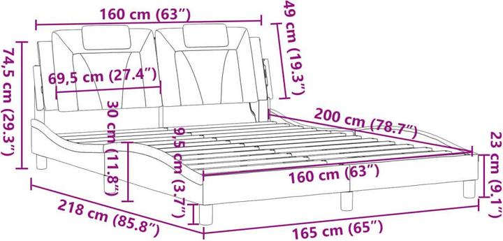 Image du produit vidaXL Bettgestell (160 x 200 cm)