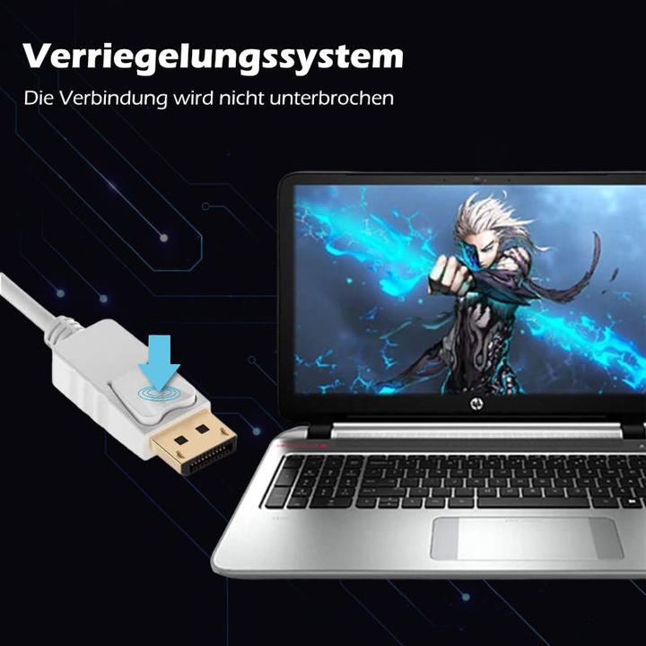 Actual product image Hermex DisplayPort to HDMI 25cm DisplayPort to HDMI converter adapter cable (HDMI, 25 cm)