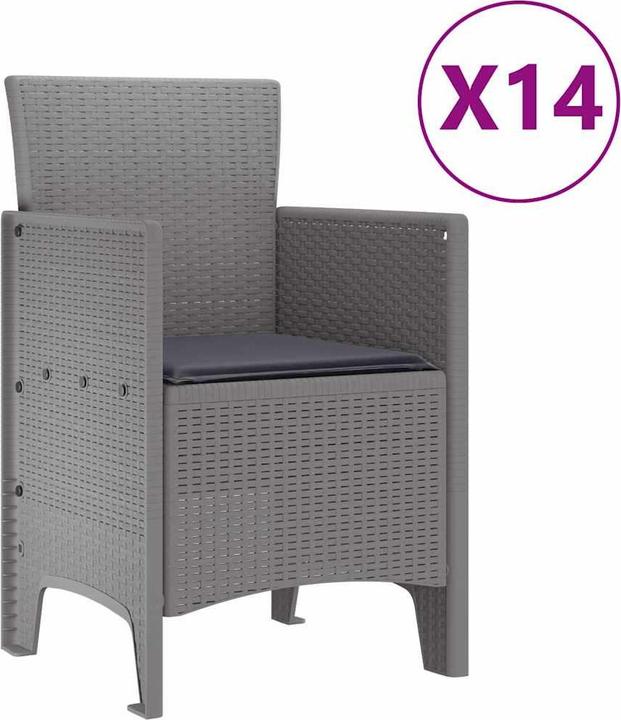Image du produit vidaXL Gartendining-Set (350 x 350 x 74 cm)