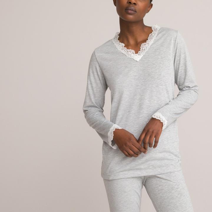 Produktbild La Redoute Collections Pyjama mit Spitze (40)