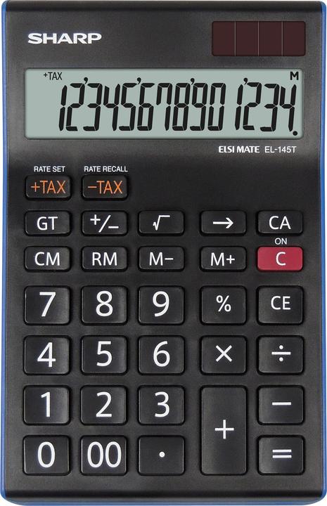 Produktbild Sharp EL-145T Calculator Desktop Financial Calculator Black (Solarzellen)