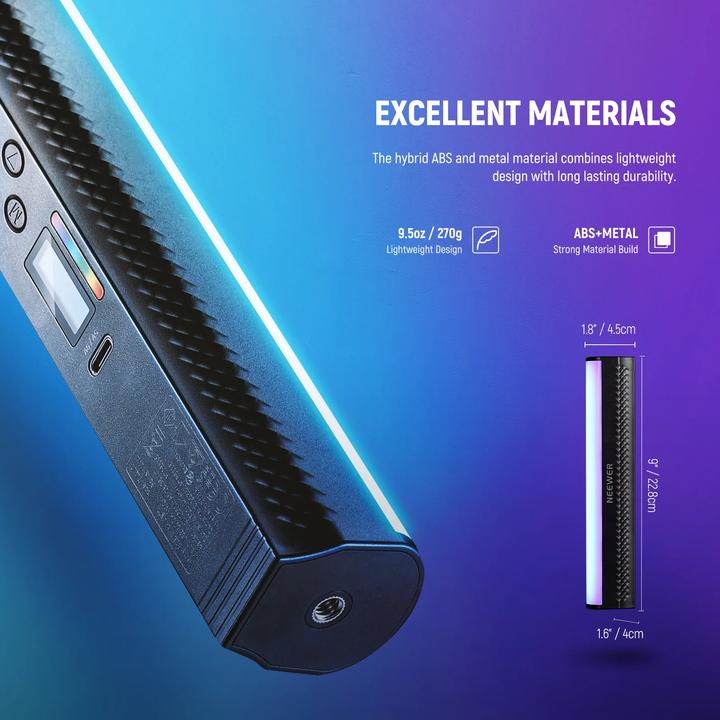 Actual product image Neewer Neweer TL21C RGB LED color photo light (Rod light)