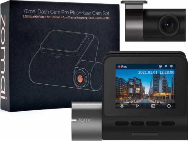 Actual product image 70mai a500s (Built-in display, Built-in microphone, Night vision, GPS receiver, QHD)