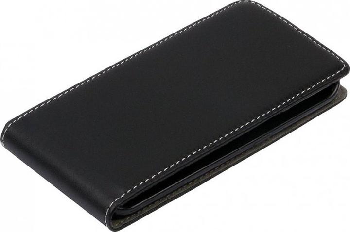 Produktbild König Design Handyhülle Schutzhülle Flip Slim Flex Handytasche für Samsung Galaxy S6 Edge Schwarz (Samsung Galaxy S6 Edge)