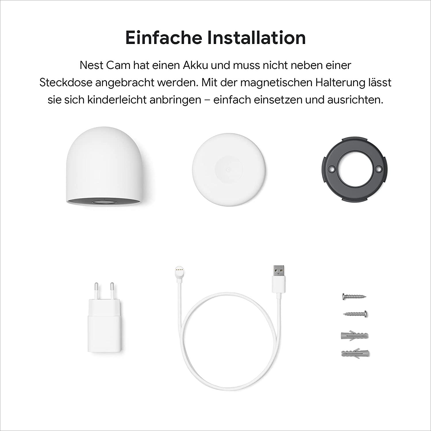 Thumbnail - Google Nest Cam 2PK (1920 x 1080 Pixels), Netzwerkkamera, Weiss