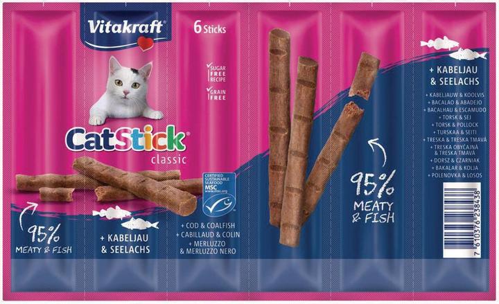 Vitakraft Vita Cat Stick mini Kabeljau & Thun (Adult, 6 Stk., 36 g)