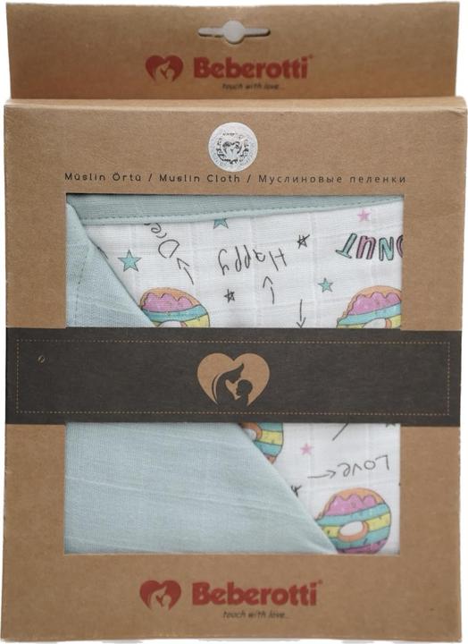 Produktbild Beberotti Organic 4-lagige doppelseitige Musselindecke (90 x 75 cm)