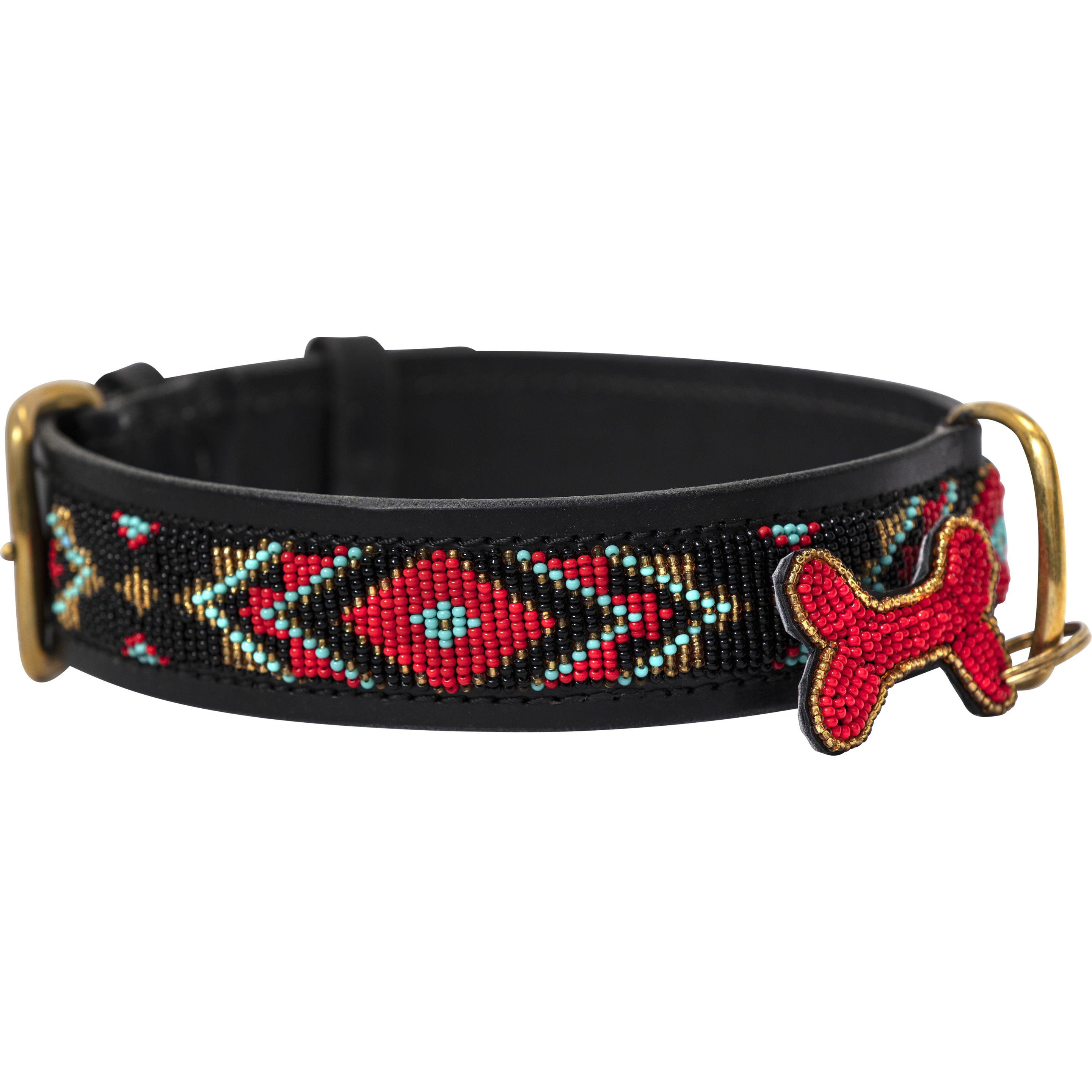 Kampuni Collare per cani Terese rød large, 61x3,8 cm (Cane), Collare + Guinzaglio