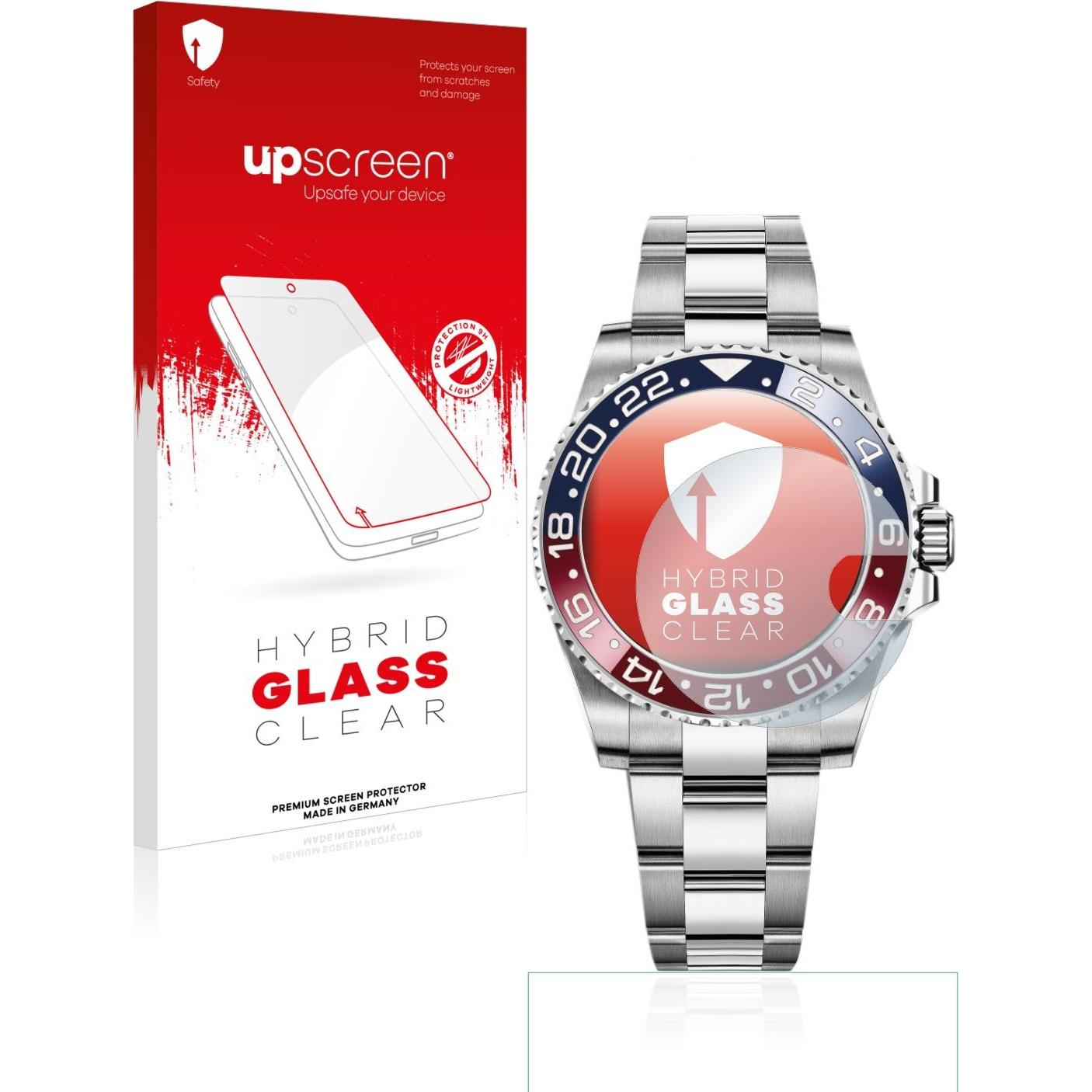 upscreen Scratch Shield Panzerglasfolie, Smartwatch Schutzfolie, Transparent