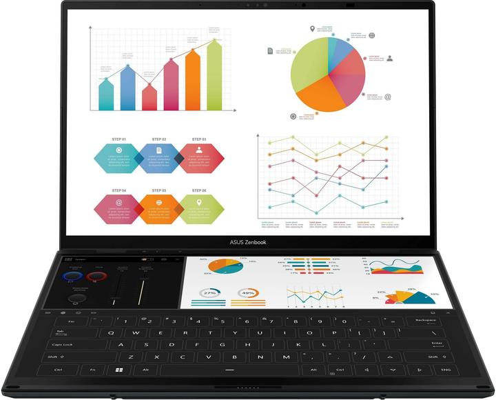 Produktbild ASUS Zenbook Duo OLED (UX8406CA-PZ961W), Prozessortyp: Intel (14", 1000 GB, 32 GB, CH)