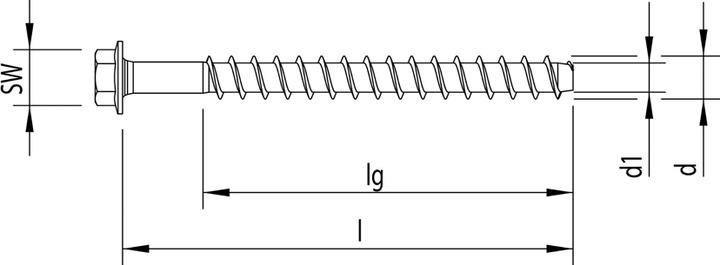 Produktbild Heco MULTI MONTI plus SS Schraubanker 16,0 x 120 mm 10 Stück ( 49848 ) Betonschraube, Sechskantkopf (10 Schrauben pro Stück)