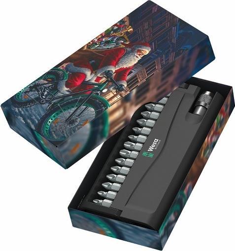 Actual product image Wera Christmas set with 30 1/4" bits with magnetic adapter, Bit-Check 30 Christmas 2024, as a gift (1/4")