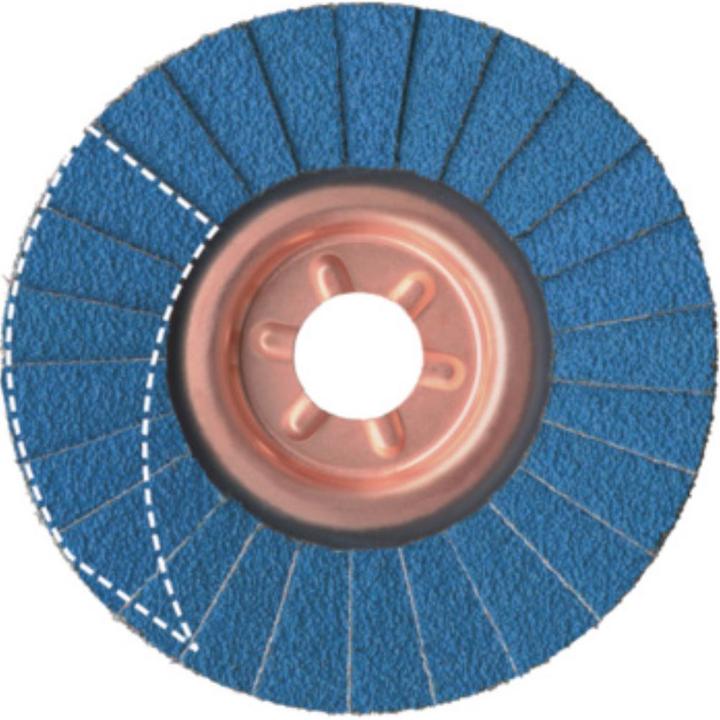 Actual product image Abrasive flap disc SLTT 115 grit 40 zirconia alumina steel backing PU: 10 (40)