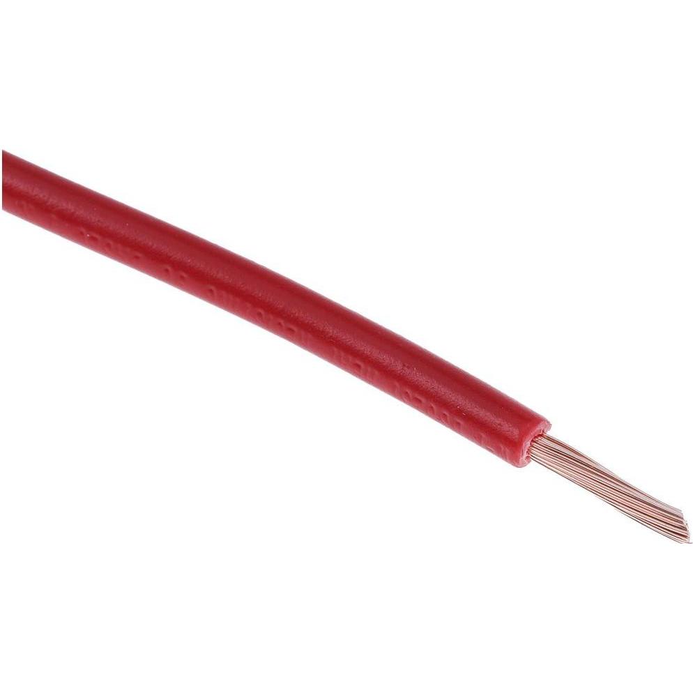 Rs Pro, Kabelleitung, Normierte Aderleitung Ø 2.6mm / 0,5 mm² Kupfer, Rot 16/0,2 mm Litzen, 100m (100 m)