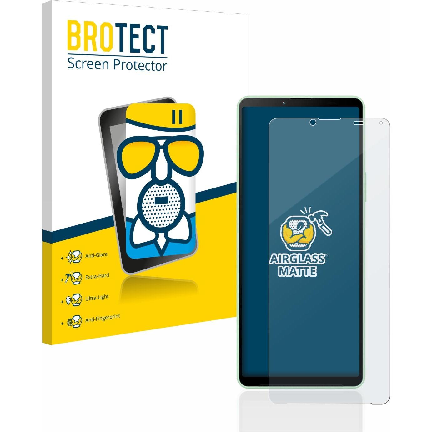 Thumbnail - BROTECT AirGlass Panzerglasfolie Matt (1 Stück, Sony Xperia 10 V), Smartphone Schutzfolie, Grau
