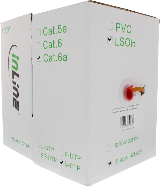 Produktbild InLine Patchk. (S/FTP, CAT6a, 100 m)