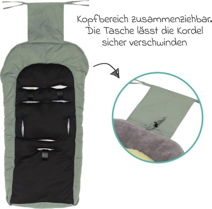 Image du produit Fillikid Fleece-Fusssack Nanga mit Lammfellauflage