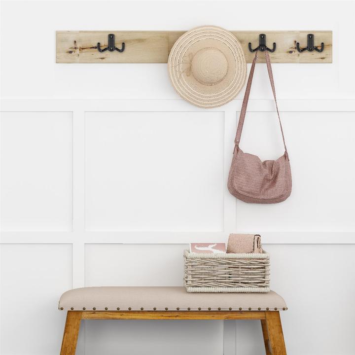 Actual product image Intirilife Double coat hook in matt black