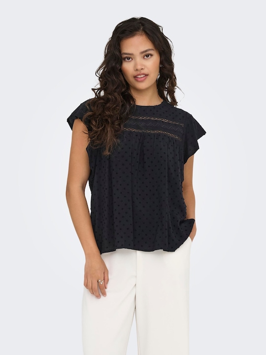 Image du produit JdY Locker geschnitten V-Ausschnitt Voluminöser Armschnitt Top Top (S)