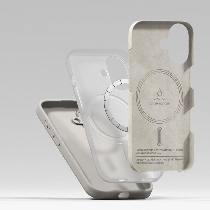 Produktbild Ringke Silikon Magnetische MagSafe Hülle für iPhone 17 - Beige (Apple iPhone 17)