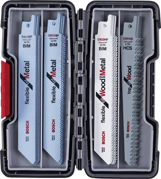 Bosch Professional Zubehör Set di lame per sega alternativa da 20 pezzi Legno e metallo
