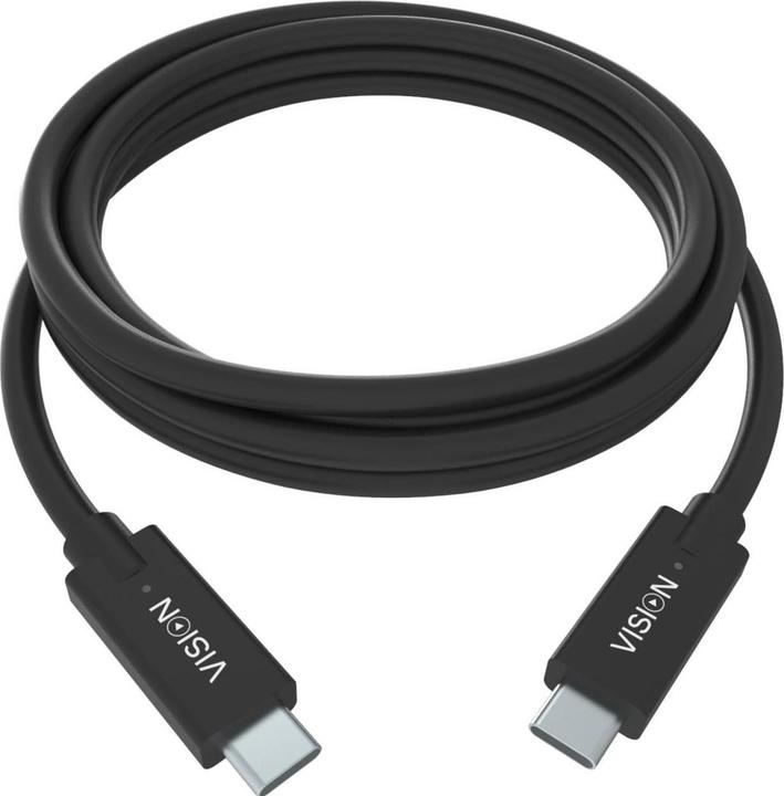 Productafbeelding Vision 1m zwarte USB-C kabel (1 m, USB 3.2 Gen 1)